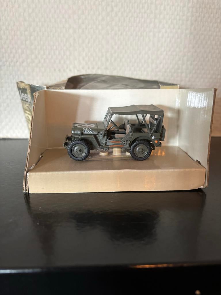 Miniatuur Leger Jeep - Willys Cararama 1/43, Ophalen of Verzenden, Gebruikt, Auto, Overige merken