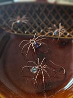 Handgemaakte Langpootspin oorbellen met Amethist en spinel, Overige materialen, Hangers, Paars, Nieuw