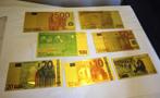 Bankbiljet Euro 24k Goud Verguld 7 stuks✨😍⚡🤗👀💑🎁👌, Ophalen of Verzenden
