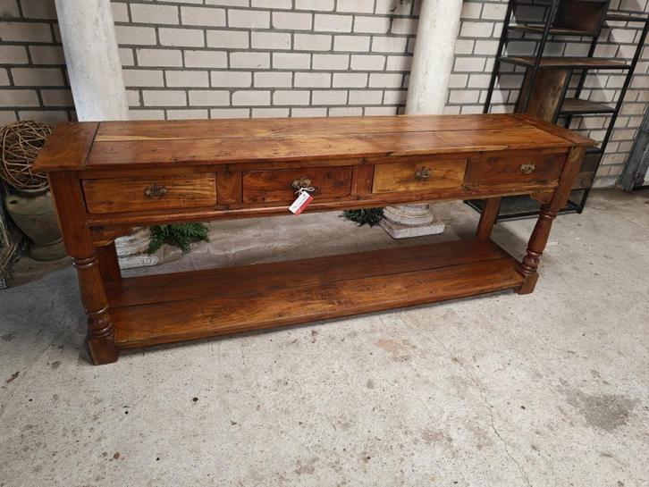 Sidetable / Kasteeltafel, Huis en Inrichting, Tafels | Sidetables, Zo goed als nieuw, 25 tot 50 cm, 200 cm of meer, Rechthoekig
