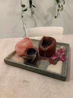 Plateau met kaarsen, Huis en Inrichting, Ophalen, Gebruikt, Overige materialen