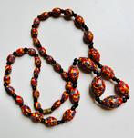 Antieke Murano Ercole Moretti rode millefiori kralen ketting, Sieraden, Tassen en Uiterlijk, Antieke sieraden, Ophalen of Verzenden