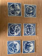 Delfts blauwe tegeltjes 6 stuks, Antiek en Kunst, Ophalen