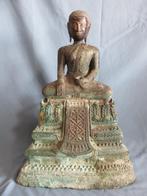 Groot Boeddha ( Maitreya  ) beeld in brons ca. - 18e  eeuw, Ophalen, Brons
