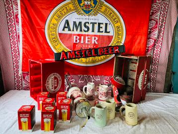 Amstel Bier Lamp, Krat, Glazen, Bier Pullen en tap knop beschikbaar voor biedingen