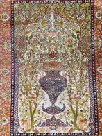 Handmade Persian wool Kashmir carpet Paradise 141x200cm, Gebruikt, 100 tot 150 cm, Persian Kashmir vintage oosters hype, 200 cm of meer