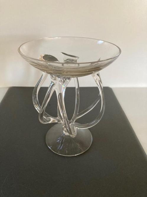 Josefina Krosno octopus schaal helder glas, Antiek en Kunst, Antiek | Glas en Kristal, Ophalen of Verzenden