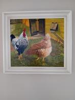 Schilderij van Haan en Kip, Ophalen of Verzenden