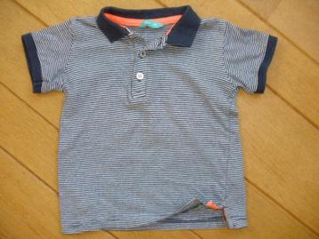 HEMA polo t- shirt blauw wit streep maat 86 beschikbaar voor biedingen