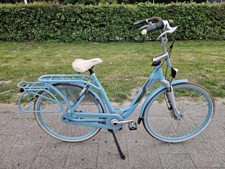 Sparta fiets, Fietsen en Brommers, Fietsen | Dames | Moederfietsen, Zo goed als nieuw, Sparta, 53 tot 56 cm, 2 zitjes, Dubbele standaard