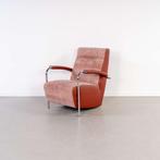 2x Leolux Scylla Fauteuil Hoog Roestbruin Gemêleerd + Leer, Huis en Inrichting, Fauteuils, Niet ingevuld, Metaal, Niet ingevuld