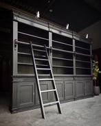 Grote brede bibliotheekkast | Zwarte boekenkast #2013