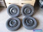 TOYOTA AYGO BANDEN STALEN VELGEN 155 65 14 4X100, Ophalen, Gebruikt, Toyota