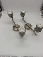 2X philips lampen Led Zilver plafond lampen, Ophalen of Verzenden, Zo goed als nieuw, Metaal of Aluminium, Led