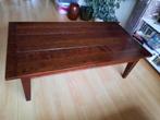Houten salontafel met lade (140 x 75 x 47 cm), Ophalen, Gebruikt, 100 tot 150 cm, Teakhout