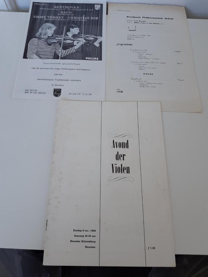 A445 Avond der Violen Programma Deventer Schouwburg 1958, Boeken, Geschiedenis | Stad en Regio, Gelezen, 20e eeuw of later, Ophalen of Verzenden