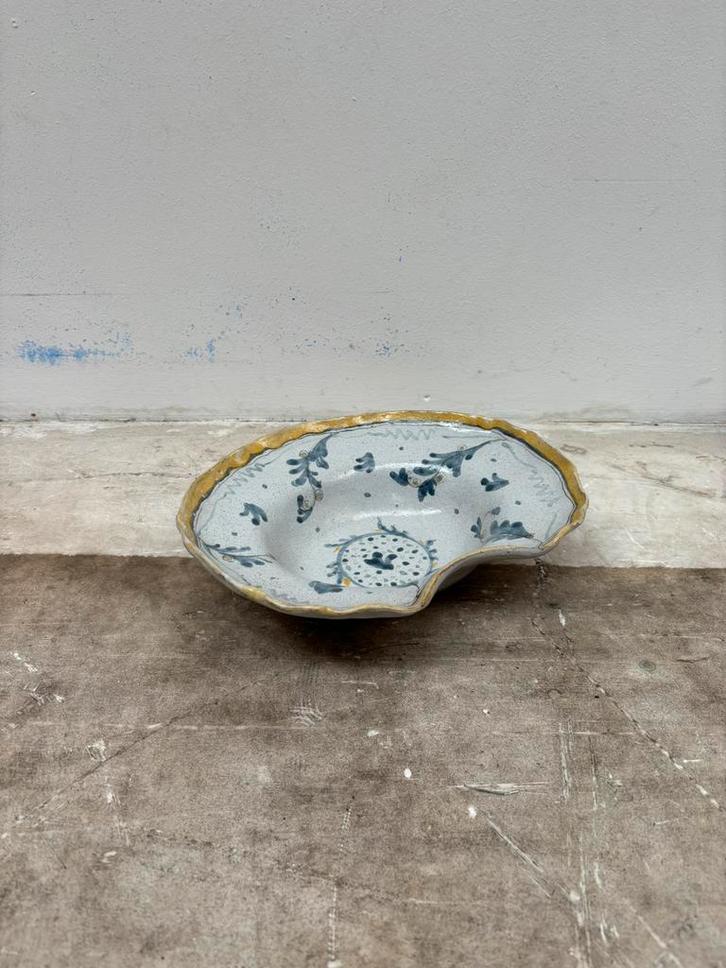 Antieke Franse scheerkom – 19e eeuw, Nervers Auxerrois, Antiek en Kunst, Antiek | Schalen, Ophalen of Verzenden