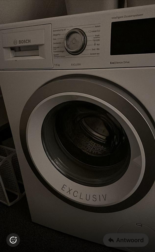 Bosch wasmachine en Bosch warmtepomp droger, Witgoed en Apparatuur, Wasmachines, Zo goed als nieuw, Voorlader, 6 tot 8 kg, 85 tot 90 cm