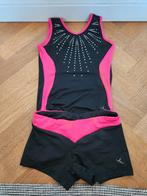 Turnpakje maat 140 - Zwart, roze, zilver, Sport en Fitness, Turnen, Ophalen of Verzenden