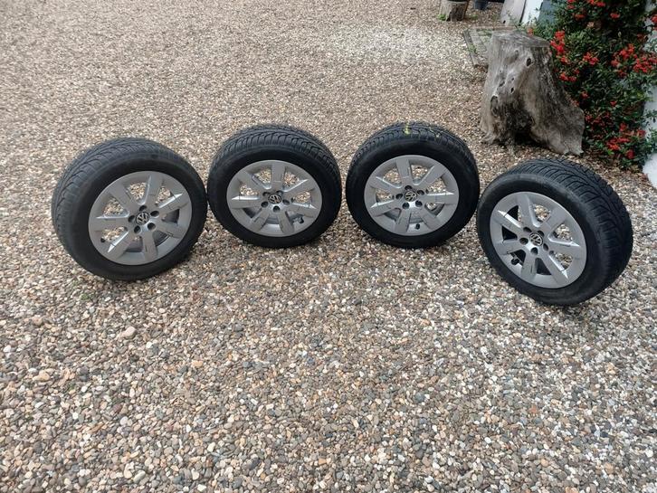 VW Polo Winterbanden met Velgen, Auto-onderdelen, Banden en Velgen, Banden en Velgen, Winterbanden, 15 inch, 185 mm, Personenwagen