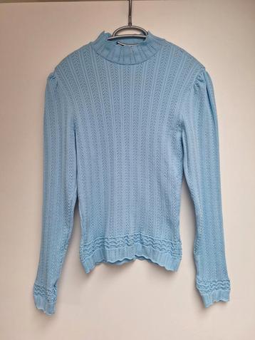 Trendy blauwe stretch top / trui ONLY - maat S 36 beschikbaar voor biedingen