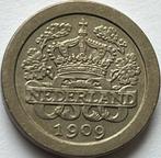 Schitterende ronde stuiver 1909, Postzegels en Munten, Munten | Nederland, Ophalen of Verzenden, Koningin Wilhelmina, 5 cent, Losse munt