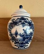 Delfts Blauwe Vaas - Molen handgeschilderd, Blauw, Aardewerk of Porselein, Ophalen of Verzenden, Zo goed als nieuw
