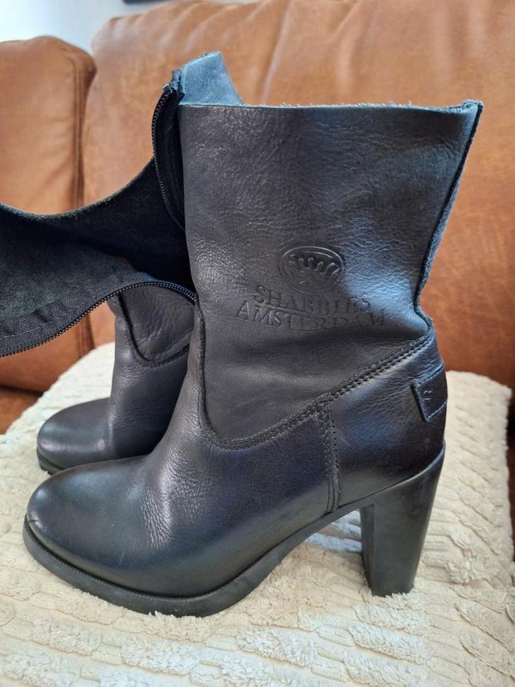 ➕ Shabbies Amsterdam dames enkellaarzen maat 36, Kleding | Dames, Schoenen, Zo goed als nieuw, Lage of Enkellaarzen, Zwart, Ophalen of Verzenden