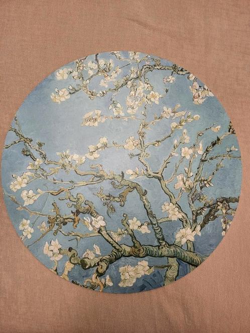 Wandcirkel 60cm. Amandelbloesem Van Gogh, Huis en Inrichting, Woonaccessoires | Wanddecoraties, Zo goed als nieuw, Ophalen