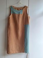 Linnen pak tweekleurig okergeel en mintgroen, Kleding | Dames, Ophalen of Verzenden, Gedragen, Geel, Boven de knie