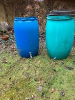 Regentonnen met kraan en deksel, Ophalen, Kunststof, Gebruikt, Met kraantje