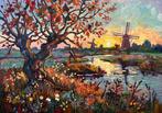 Schilderij “Autum lights at the mills”, 50x70cm, Ophalen