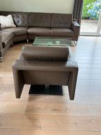 Fauteuil leolux en hocker, Ophalen of Verzenden, Zo goed als nieuw, 75 tot 100 cm