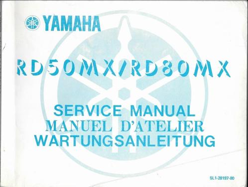 Yamaha RD50 MX RD80 MX service manual (3291z), Fietsen en Brommers, Handleidingen en Instructieboekjes, Zo goed als nieuw, Ophalen of Verzenden