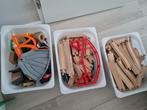 Houten treinbaan + veel accessoires! Grote verzameling., Kinderen en Baby's, Ophalen, Zo goed als nieuw