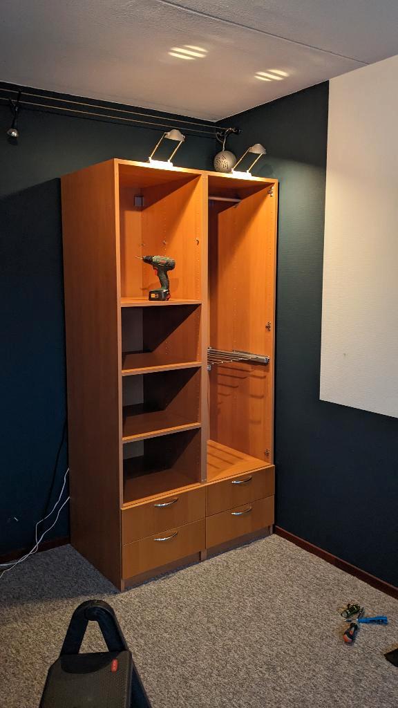 Ikea Pax kledingkast beukenhout, Huis en Inrichting, Kasten | Kledingkasten, Gebruikt, 200 cm of meer, 100 tot 150 cm, 50 tot 75 cm