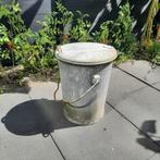 Zinken prullenbak, Ophalen, Gebruikt, Overige materialen, 50 tot 75 cm