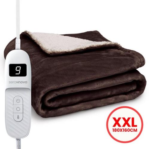 Seranova elektrische deken - warmtedeken XXL - 180x160, Huis en Inrichting, Woonaccessoires | Plaids en Woondekens, Zo goed als nieuw