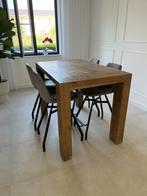 Tafel solide hout 130cmx80cm, Ophalen, Zo goed als nieuw