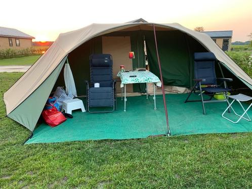 Ruime Falco Steenarend incl luifel en bagagewagen, Caravans en Kamperen, Tenten, meer dan 6, Zo goed als nieuw, Ophalen