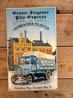 Emaille bord ‘Crombacher Pilsener’ Duitsland, Ophalen of Verzenden, Zo goed als nieuw, Reclamebord