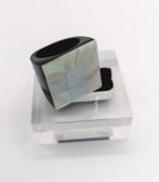 Ring horn met echte parelmoer maat 17 vierkant, Ophalen of Verzenden, Nieuw, 17 tot 18, Dame