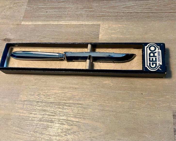 Vintage Gero grapefruit mes in originele doos, Antiek en Kunst, Antiek | Bestek, Ophalen of Verzenden