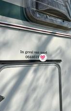 Handige trailersticker: “In geval van nood” met nummer, Ophalen of Verzenden
