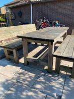 Douglas houten tuinset, Tuin en Terras, Tuintafels, Ophalen of Verzenden, Zo goed als nieuw, Rechthoekig, Hout