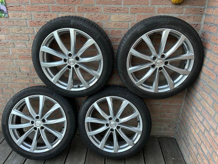 Lichtmetalen velgen met Continental winterbanden, Auto-onderdelen, Banden en Velgen, Banden en Velgen, Winterbanden, 20 inch, 195 mm