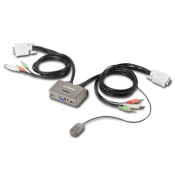 Edimax toetsenbord-video-muis (kvm) switches EK-2U2CA, Computers en Software, Netwerk switches, Zo goed als nieuw, Ophalen of Verzenden