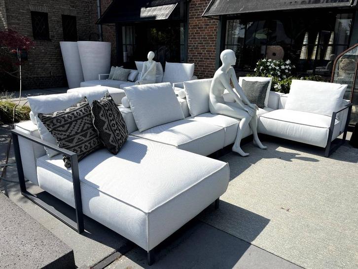 Luxe Outdoor loungeset Sale, Huis en Inrichting, Banken | Bankstellen, Zo goed als nieuw, Hoekbank, Stof, Ophalen