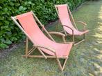Vintage strandstoel strandstoelen tuinstoel tuinstoelen, Ophalen, Metaal