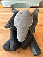 Knuffel Olifant van Spijkerstof, Ophalen of Verzenden, Zo goed als nieuw, Olifant